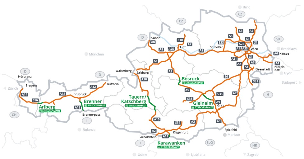Mapa  - Austria